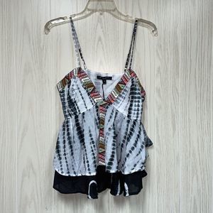 Romeo and Juliet Black Tie Dye Tank Top Medium